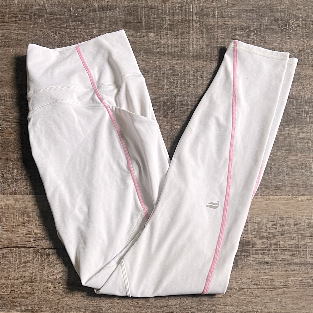 Fabletics White and Pink Leggings NWOT